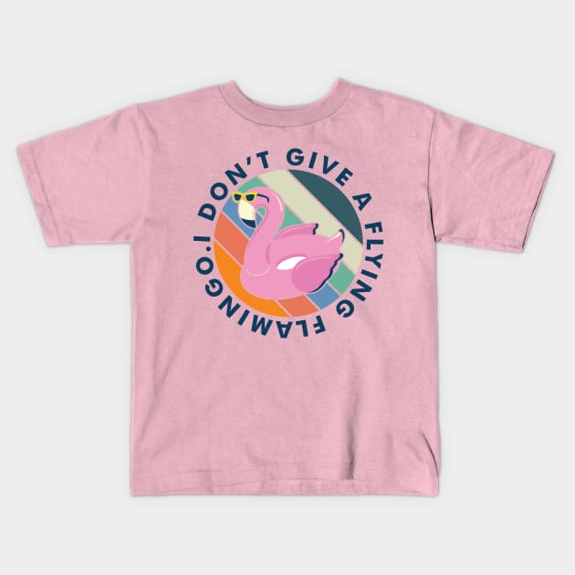 Cool Flamingo with Sunglasses Vintage Kids T-Shirt by Imutobi